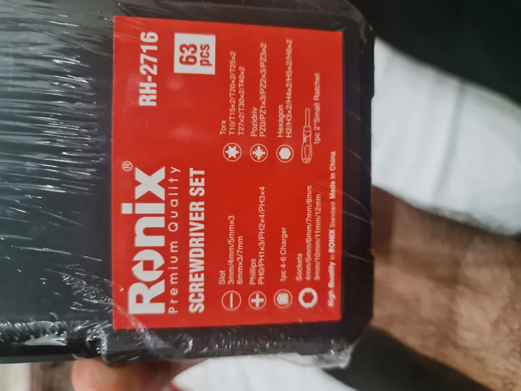 مجموعه 63 عددی سری پیچ گوشتی و بکس رونیکس مدل RH-2716
